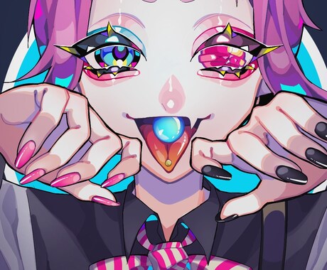 目に止まるポップでかっこいいアイコン描きます 彩度の高い引き込まれるようなアイコンをお描きします！ イメージ2