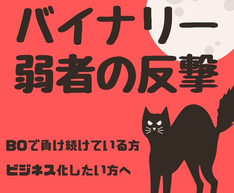 私のBO手法をそっくりそのままお伝えします バイナリーで負け続けた人・スモールビジネス化したい人たちへ イメージ1