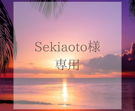 sekiaoto様専用ページとなります HP保守専用ページとなっております。 イメージ1