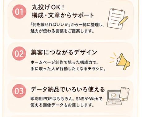 お店のチラシ・フライヤーを作成します 先着3名モニター価格｜文章・構成から丸投げOK イメージ2