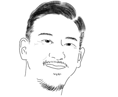 写真を元にシンプルな似顔絵を描きます 流行りの線タイプの似顔絵！汎用性も高く一度作ると万能 イメージ2