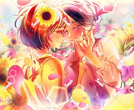 一枚絵、夢絵、アイコン、サムネイルなどを描きます おしゃれサムネで簡単に人気が欲しい方へ現役絵師が叶えます イメージ2