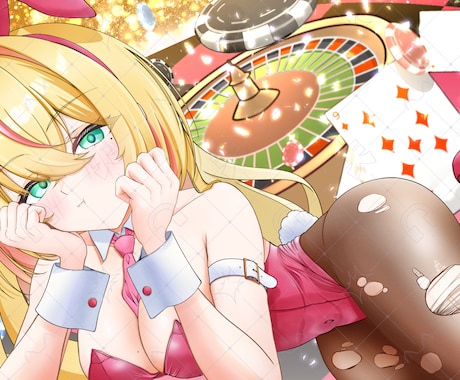 フィッティング量産一枚絵【バニー】を描きます Vtuber / Vライバーさんに大人気の量産シリーズです！ イメージ2