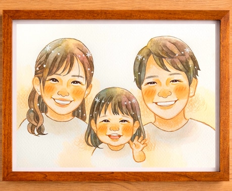 シンプル似顔絵♡ナチュラルで可愛い似顔絵描きます プレゼントにも大人気♡気軽に飾れるやさしいタッチ♡ イメージ2