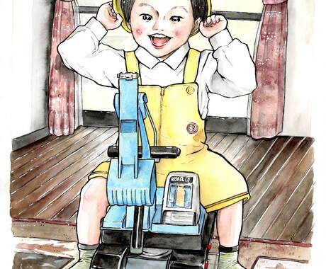 誇張しない＊水彩にがおえ描きます ナチュラルタッチなイラスト♪贈り物やおうちのインテリアに。 イメージ2
