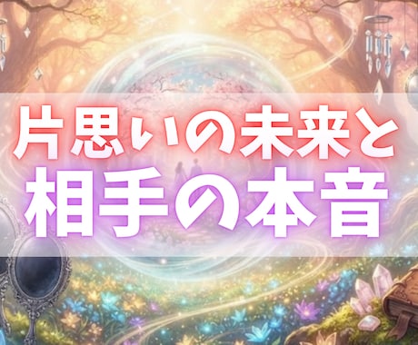 片思いの未来と相手の本音を霊視します 届かない想いの先にある可能性を、魂感情から読み解きます。 イメージ1