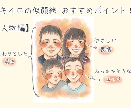 1名1000円♡ほんわか似顔絵お描きます 誕生日・記念日・父の日母の日・長寿のお祝いにオススメ♡ イメージ2