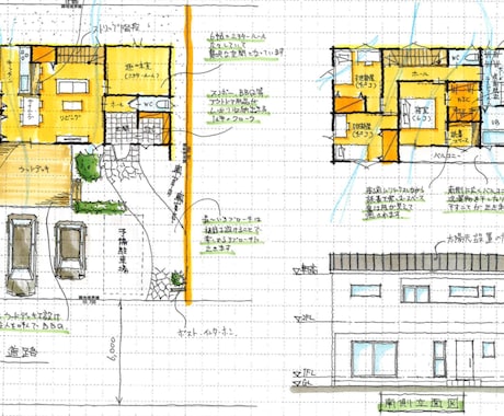 手書き図面、描きます 手書きの味のあるラフ図面、ライフスタイルに合わせた間取り提案 イメージ2