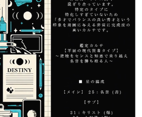 占い鑑定書『深淵の魂カルテ』青【経絡】発行します あなたの心に潜む生々しいギャップを徹底解剖！ イメージ2