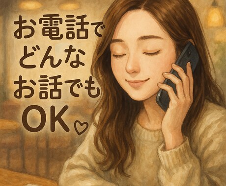 誰にも言えない気持ちも、静かに聴きます 優しく聴きます＊あなたが主役のひととき イメージ1