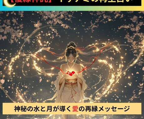 復縁神託　イザナミの再生占いで占います 神秘の水と月が導く愛の再縁メッセージ イメージ1