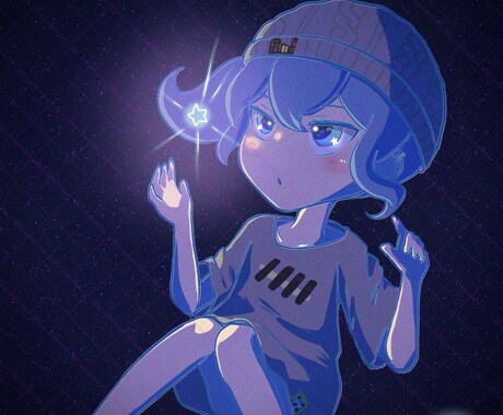 胸上イラストorデフォルメアイコンイラスト描きます 目が綺麗と好評いただく事が多いです！キラキラした絵が好きです イメージ2