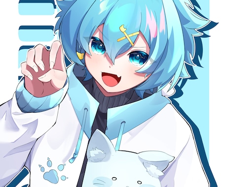 かわいいキャラクターの一枚絵を制作します バストアップ、全身まで男女対応可！ イメージ1