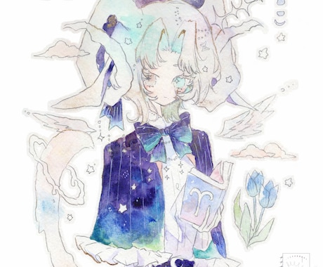 SNS等で使用可能な水彩イラスト作成します ラフの段階まで修正可能でございます。 イメージ2