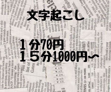 文字起こし【15分1000円〜】承ります 【1分70円〜，15分1000円〜】即日納品も可能！ イメージ1