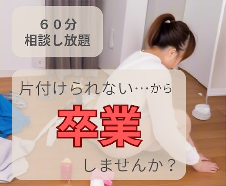 片付けられない…をビデオチャットでサポートします 一緒に手を動かすと早い！お話しながらあっという間にお片付け イメージ1