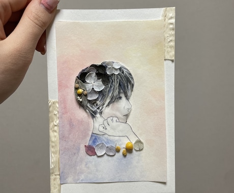 母の日の花束 残します お子様にもらった花を絵にして残しませんか？(1本～) イメージ2