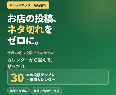 Googleマップ投稿文テンプレ30本を納品します お店の投稿、ネタ切れゼロ。貼るだけで今月も完了 イメージ1