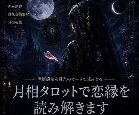 月相タロットで恋縁を読み解きます 深層感情を月光のカードで読みとる イメージ1