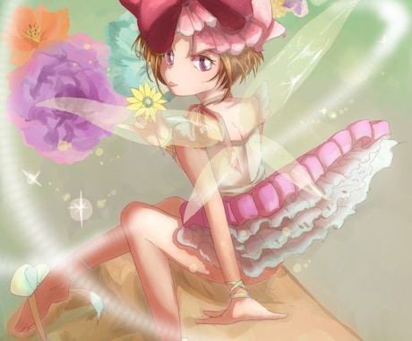 フルカラーの一枚絵を描きます