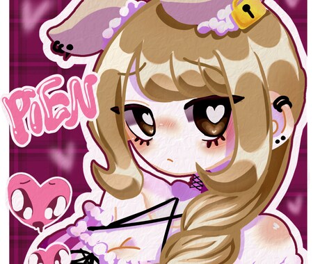 ポップでとっても可愛いイラスト描きます アイコン作成からキャラデザインまでなんでも！！！ イメージ2