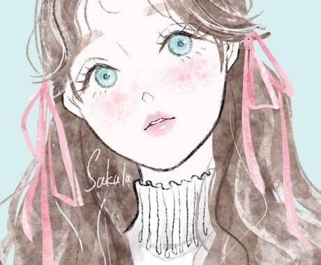 水彩タッチのおしゃれなアイコンを描きます 世界にひとつのイラストで覚えてもらえる！会話につながる！ イメージ1