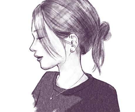 アイコン/名刺似顔絵　モノクロで柔らかく描きます 社員紹介での実績あり/＊実物より美しく仕げます＊ イメージ2