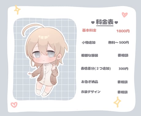 商用可能なミニキャラ(SD・デフォルメ)描きます ふわっとした可愛い絵柄が得意です イメージ2