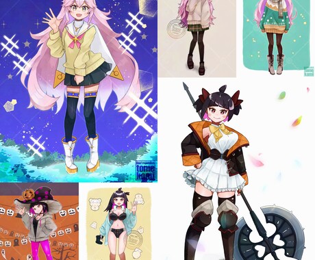 等身全身キャラクター立ち絵キャラクター描きます TRPG・IRIAM・Vtuberなどキャラクター描きます イメージ2