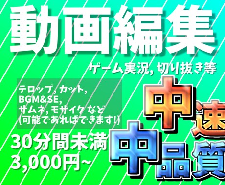 簡単な動画編集を提供します 安価で動画編集＆サムネ作成を依頼できます！ イメージ1