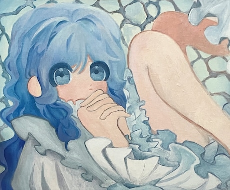 可愛い女の子描いてます 油彩を用いたアナログイラストを描く イメージ1