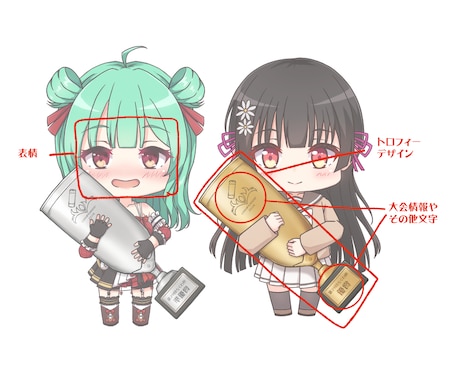 Eスポーツや催物の景品等のイラスト制作します 大会主催者様向け★ 景品・プレゼント制作サービス イメージ2