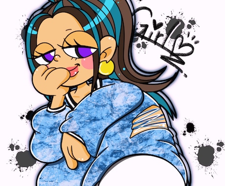 最短即日！アイコンイラスト描きます ポップで可愛いデカ目女の子や男の子★ペットも可 イメージ1