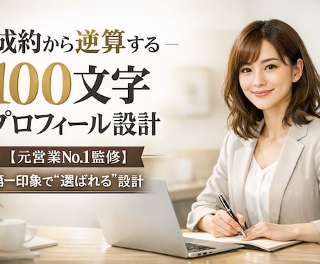 プロが逆算する100文字設計します 成約から逆算する100文字プロフィール設計 イメージ1