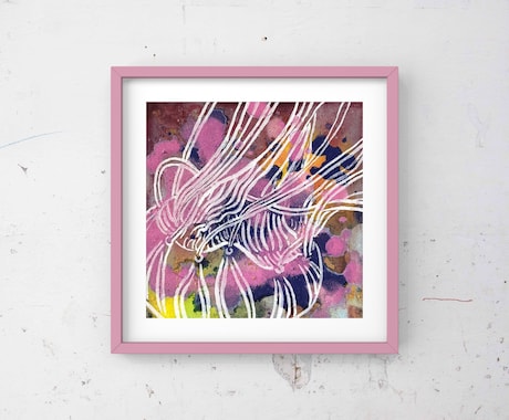 特徴的なインテリアアート描きます 独創的な抽象日本画をお部屋に飾りませんか？ イメージ2