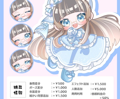 SDキャラ・デフォルメイラスト制作いたします かわいいキャラからゆるい表情差分まで対応可能です！ イメージ2