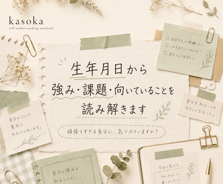 生年月日で強み・課題・向いていることを読み解きます 自己理解・適性診断・キャリア相談に イメージ1