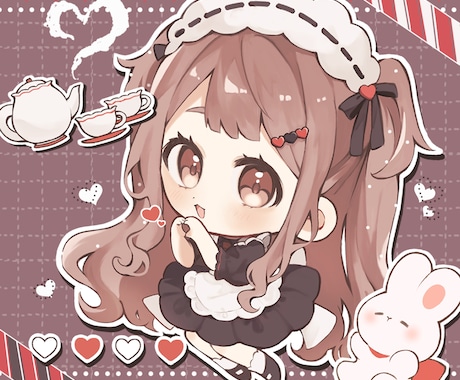 可愛いミニキャライラスト描きます 厚塗りでゆるかわな雰囲気に仕上げます！ イメージ1