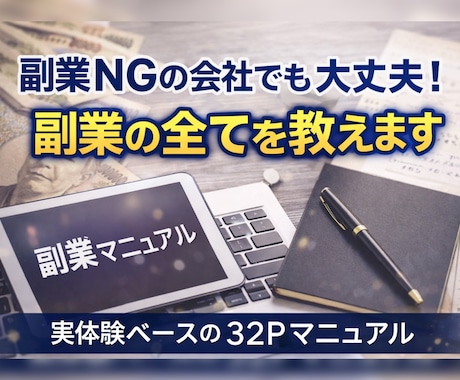 副業NGの会社でも大丈夫！副業の全てを教えます ありとあらゆる副業経験が詰まった全32ページの副業マニュアル イメージ1