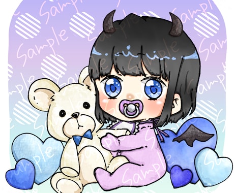 あなたをバブみ化します 赤ちゃん姿のあなたを描きます！ イメージ2