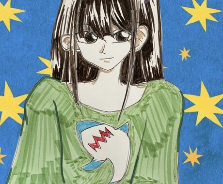 色紙にお好きなオリジナルイラスト描きます お好きなイラスト描きます。アナログイラストになります。 イメージ2