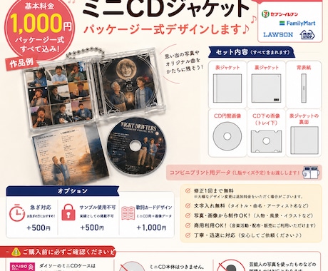 ミニCDジャケット一式制作します イメージ1