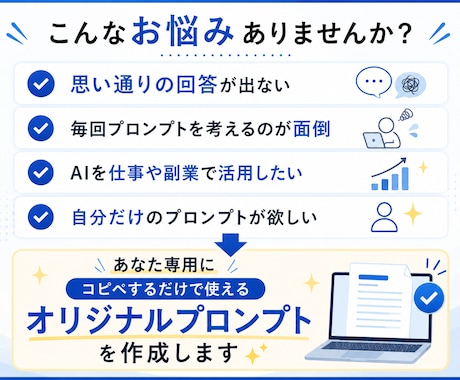 ChatGPT専用プロンプトを作成します コピペですぐ使える専用プロンプトを作成します イメージ2
