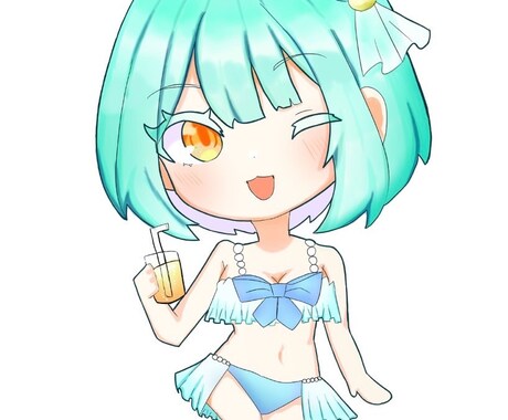 チビキャラ、ミニキャライラスト描きます SNSアイコン、お知らせの挿絵などにいかがでしょうか？ イメージ1