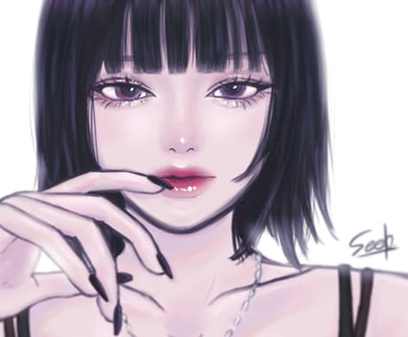 商用OK｜歌ってみた・配信・アイコン等を描きます アンニュイ｜格好良いクールで重厚感ある厚塗りイラスト︎︎︎｜ イメージ2