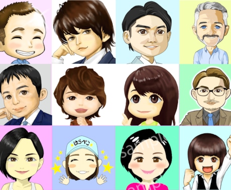 写真から可愛い似顔絵アイコン制作します 初めましての人にも一目で想いが伝わる似顔絵で信頼に繋げます！ イメージ2