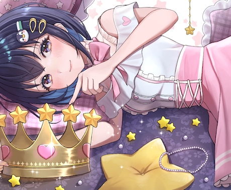 商用OK！動画用/立ち絵/グッズなどを承ります 厚塗りで、あなたの大切なキャラを丁寧に1枚絵に仕上げます！ イメージ2