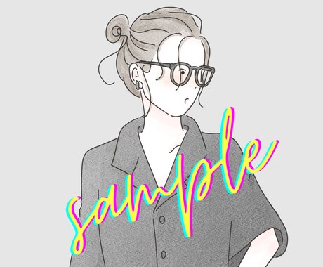 アイコンや待ち受けに！シンプル可愛い似顔絵描きます SNSアイコンや、ご家族の記念としても◎線画×水彩風イラスト イメージ2