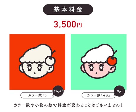 商用OK！ポップなテイストの人物アイコンを描きます 目が引くアイコンでその人の魅力を伝えます！ イメージ2