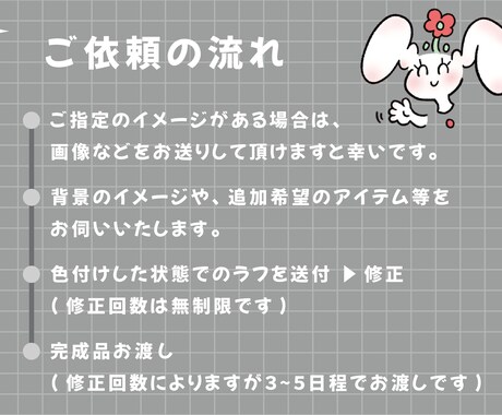 商用利用◎／ゆるかわな表情4種イラスト描きます SNSやブログなど幅広く使っていただけます !! イメージ2